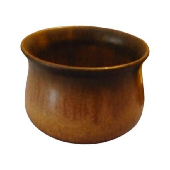 Vtg Denby brown drip made in England stoneware tea cup coffee mug with saucer - Picture 2 of 10